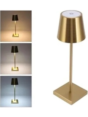 Esranın Dünyası Taşınabilir Dimmerli Şarjlı Masa Lambası - Dokunmatik, 3 Renk Işık