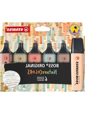 Esranın Dünyası 6'lı Fosforlu Kalem Seti, Naturecolors Çeşitli Renklerde