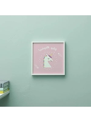 Esranın Dünyası Unicorn Temalı Yapışkanlı Bebek Odası Dekorasyonu - 20X20 cm