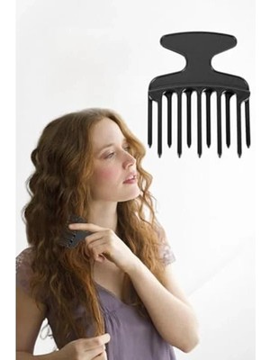 Esranın Dünyası Siyah Karbon Polipropilen Çift Katmanlı Perma Tarağı, Dayanıklı Yapı