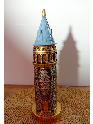 Hediye Seviyorum Galata Kulesi Biblo Altın Orta 29CM