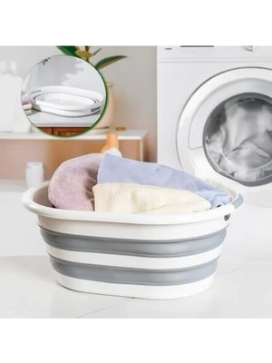 Esranın Dünyası Katlanabilir Silikon Çamaşır Sepeti - Akordiyon Tasarım