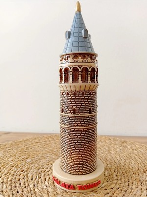 Hediye Seviyorum Galata Kulesi Biblo Bej Küçük 23CM