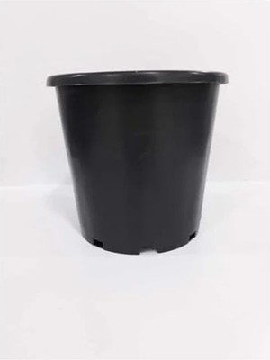 Esranın Dünyası 3 Adet 20X25 cm Boyutunda Siyah Plastik Üretim Saksısı, 6.4 Lt Kapasite