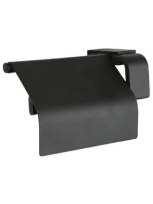 Esranın Dünyası Kapaklı Tuvalet Kağıtlığı, Pütürlü Mat Siyah Paslanmaz Çelik