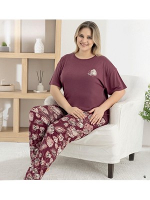 Pijamoni Kadın Ring Viskon Bisiklet Yaka Kısa Kol Ince Pijama Takımı 1445/7 - 1 Adet