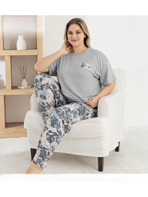 Pijamoni Kadın Ring Viskon Bisiklet Yaka Kısa Kol Ince Pijama Takımı 1445/4 - 1 Adet