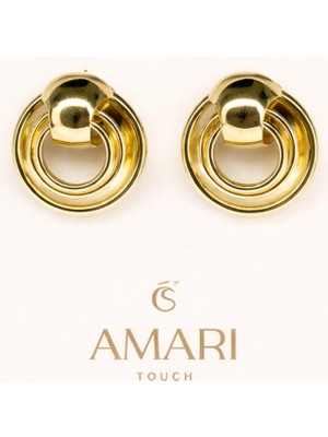 PremiumPort Şık ve Zarif Altın Halka Küpe, Modern Takı Stili