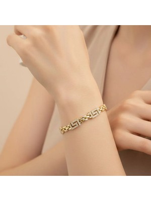 Xuping Jewelry Stil Incisi/xupıng Jewelry Labirent Desenli Zirkon Taşlı Bileklik