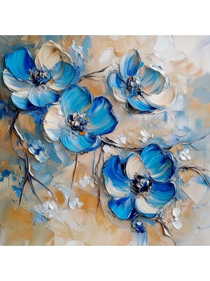 Aden Dijital Dekoratif Çiçek Kanvas Tablo
