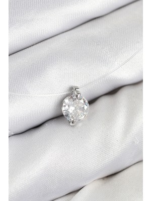 Asnazz Misineli Zirkon Taşlı Model Gümüş Renk Hayalet Kolye