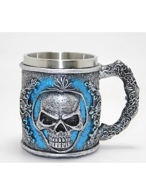 TeknoKapsül Grim Reaper Azrail Kabartmalı 3D Tasarım Çelik Kupa Bardak ALK4382