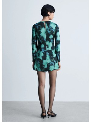 Mango Desenli Kısa Elbise