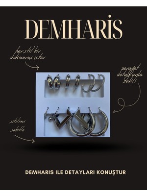 PremiumPort Şık ve Zarif 6'lı ve 3'lü Çelik Küpe Setleri, Özel Paketlerde