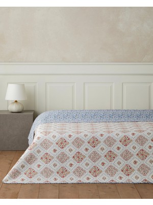 English Home Penny Bloom Çift Kişilik Çok Amaçlı Örtü 200x220 cm Mor
