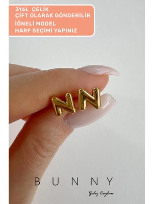 PremiumPort Çelik Mini Harf Kupeleri Çift Set, Dekoratif ve Şık Tasarım