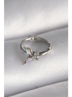 Lims Store 316L Çelik Gümüş Renk Zirkon Taşlı Kelebek Model Tragus Piercing