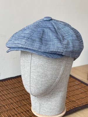 Aida Jewelss  Yazlık Keten Peaky Blinders Kasket Dökümlü Astarlı Arkası Lastikli Kasket Şapka