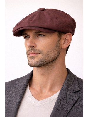 Aida Jewelss  Yazlık Keten Peaky Blinders Kasket Dökümlü Astarlı Arkası Lastikli Kasket Şapka