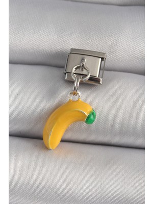 Lims Store 316L Çelik Gümüş Renk Sallantı Muz Model Charm