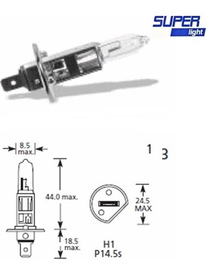 Lims Store Super Light H1 Halojen Far Ampülü 12 Volt 60-55 Watt