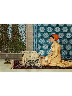 Aden Dijital Dekoratif Osman Hamdi Eseri Kanvas Tablo