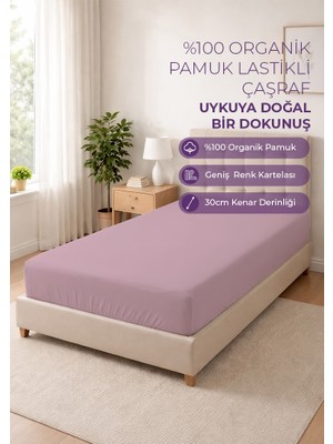 Days In Colours %100 Organik Pamuk Lastikli Çarşaf - 120x200 - Dolmabahçe Serisi