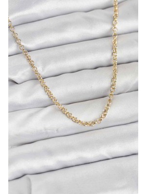 Lims Store cm Gold Renk Pirinç Halkalı Model Kadın Kolye