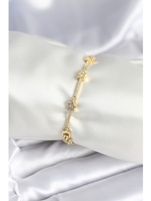 Lims Store Pirinç Gold Renk Halley Yıldız Model Kadın Bileklik