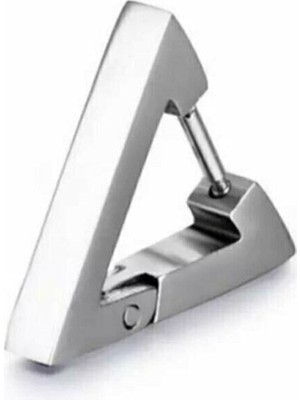 PremiumPort Şık Unisex Üçgen Gümüş Küpe, Modern ve Zarif Tasarım