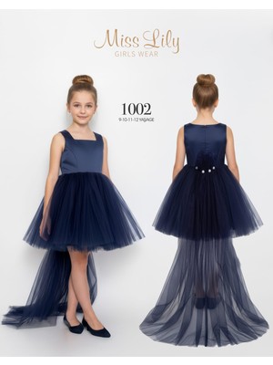 Lina Baby Bloomm Kız Çocuk Özel Gün Tütü Elbise Lacivert Kuyruklu Abiye