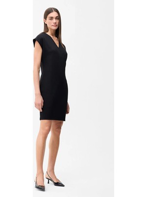 Love My Body Kruvaze Elbise Siyah 124L9918000