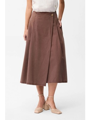 Adl Pileli Midi Etek Kahve 12744992001