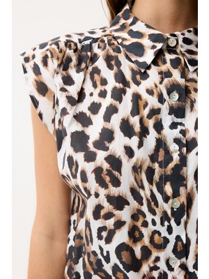 adL Leopar Desenli  Gömlek Leopar Desenli 13044766004