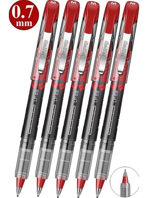 Artlantis Kırmızı Pilot Kalem Lp-68 5 Adet Scrikss Liquid Pen Pilot Kalem 0.7mm Uçlu Pilot Kalem Hızlı Kuruyan Mürekkepli Pilot