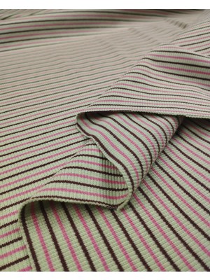 Kumaş Parça Yeşil Pembe Kahve Renklerde Kaşkorse Örme Kumaş En: 110CM