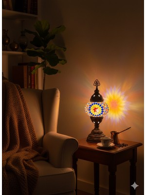 Solenza Masaüstü Otantik Osmanlı Mozaik Lamba N2