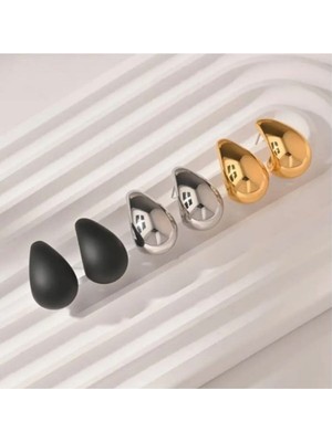 PremiumPort Çok Renkli Damla Model Küpe Seti, Paslanmaz Çelik Iğne ile Şık Tasarım