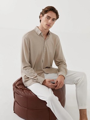 Lc Waikiki Yeni Sezon Slim Fit Uzun Kollu Erkek Dokulu Gömlek