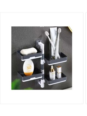 Bulut 4 Katlı Pratik Katmanlı Banyo Organizer Standı Fonksiyonel Banyo Düzeni