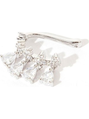 PremiumPort Şık Taşlı Tekli Ear Cuff, Zarif ve Modern Takı Tasarımı