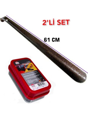 Metal Ayakkabı Çekeceği Kerata (61 Cm) ve Parlatıcı Sünger