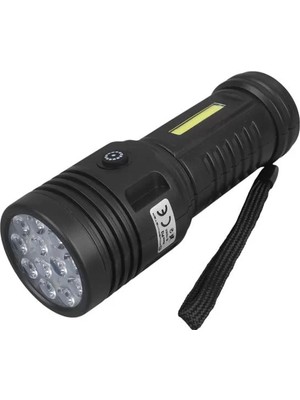 TeknoKapsül PM-26722 Plastik 4+2 Modlu Şarjlı 12 Ledli El Feneri