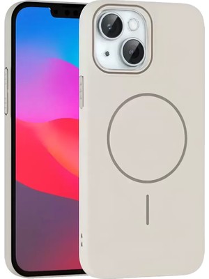 Olinea Iphone 15 Broş Magsafe Kapak - Krem