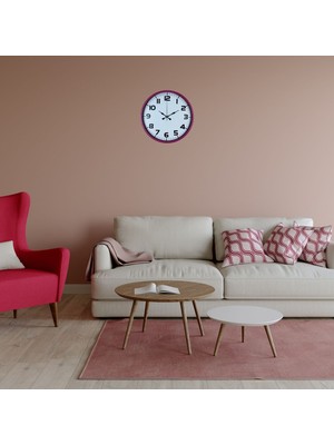 TeknoKapsül Candy Pembe 36 cm Dekoratif Duvar Saati