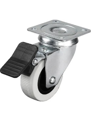 TeknoKapsül 334 - 50X20 mm Çift Bilyalı Tablalı Frenli Teker 4 Adet