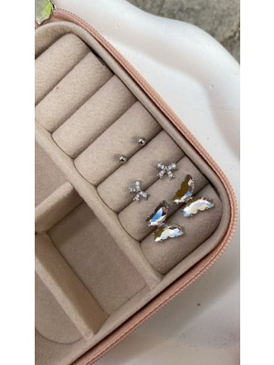 PremiumPort Renkli Kelebek Motifli 6’lı Set Küpe, Şık ve Çekici Tasarım