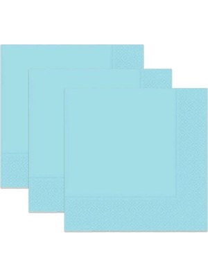 Peçete, Düz Desenli Mavi Peçete 60 Adet, Konsept Peçete