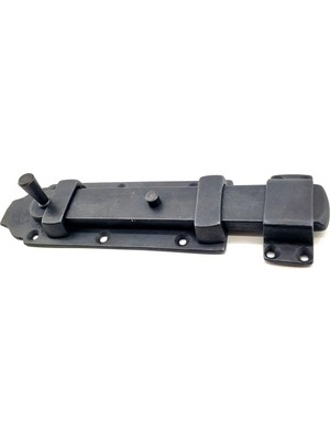 TeknoKapsül Antika Tarz Dekoratif Pirinç Yassı Kapı Sürgüsü - 55X215 Mm, Oksit
