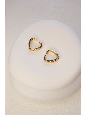 PremiumPort Parlak Taşlı Kalp Model Çelik Halka Küpe, Şıklığınızı Tamamlar